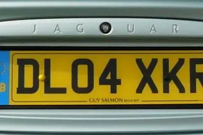 Registration plate for sale.