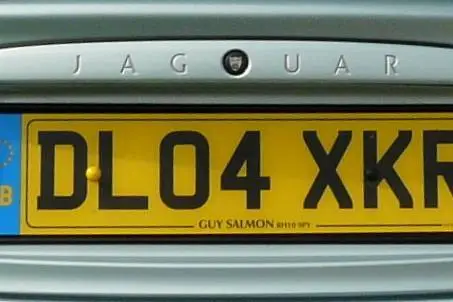 Registration plate for sale.